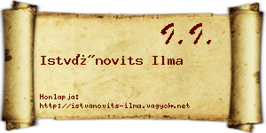 Istvánovits Ilma névjegykártya